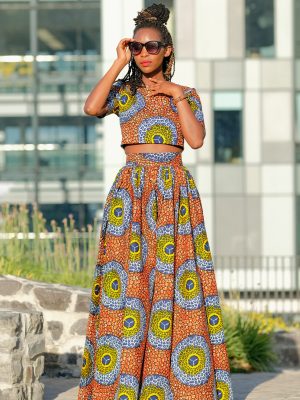 Crop Top and Maxi Skirt Set