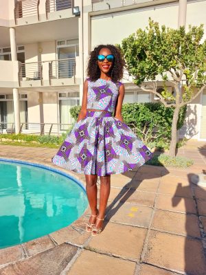 Crop Top and Flared Skirt Combo
