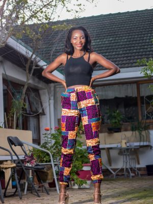 Elastic High Waist Pants