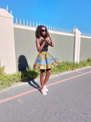 Elastic Panel Short Skirt